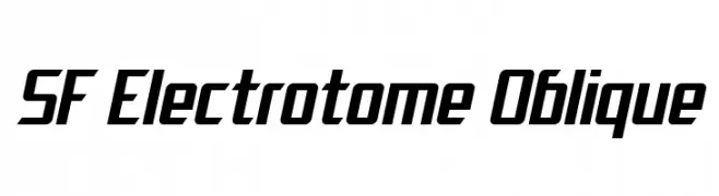 SF Electrotome Oblique  Descarca Fonturi Gratis
