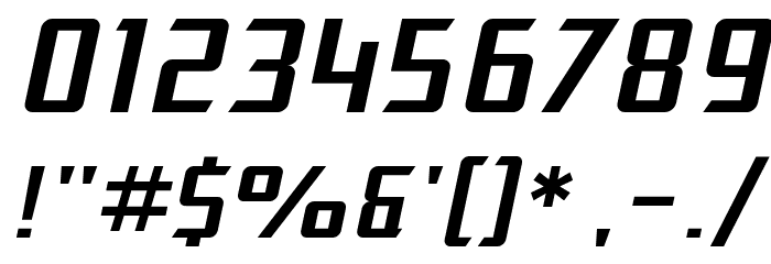SF Electrotome Oblique Font OTHER CHARS