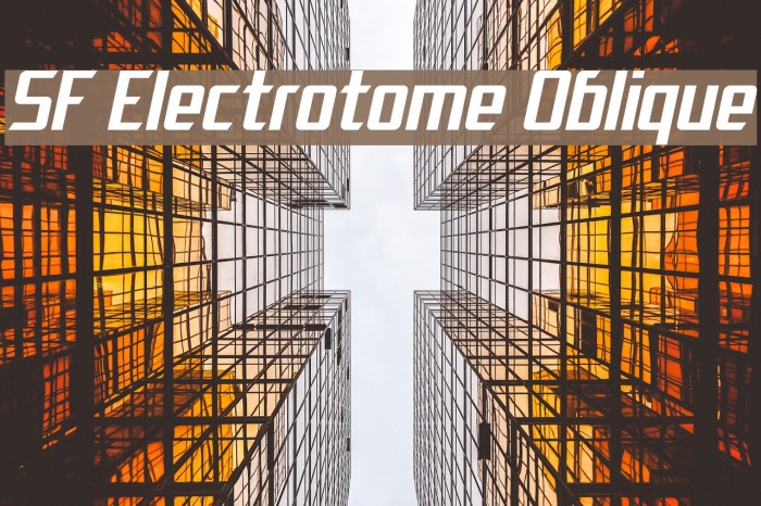 SF Electrotome Oblique Font examples