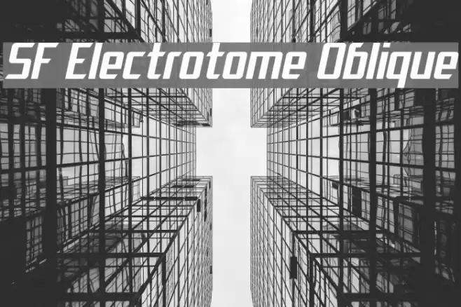 SF Electrotome Oblique Schriftart examples