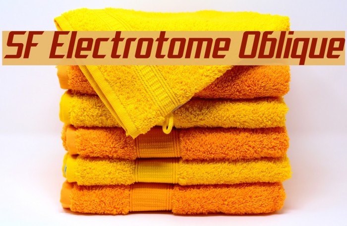 SF Electrotome Oblique Font examples