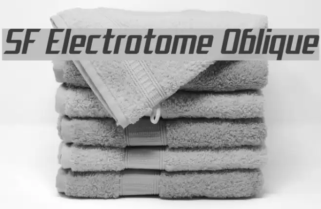 SF Electrotome Oblique Schriftart examples