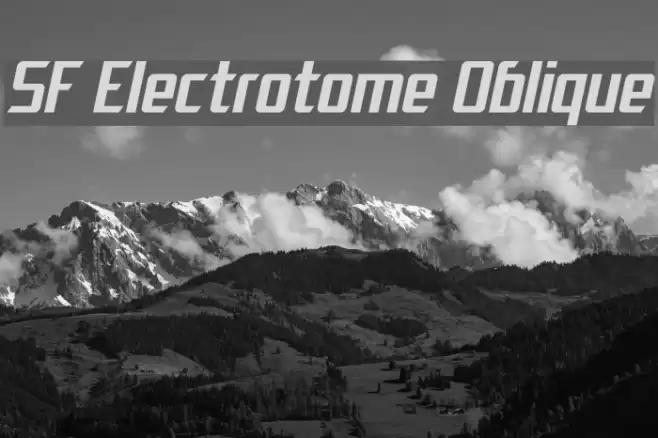 SF Electrotome Oblique Schriftart examples