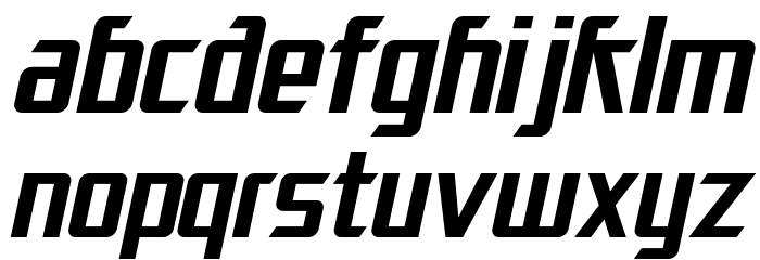 SF Electrotome Oblique Font LOWERCASE
