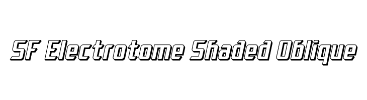 SF Electrotome Shaded Oblique  免费字体下载
