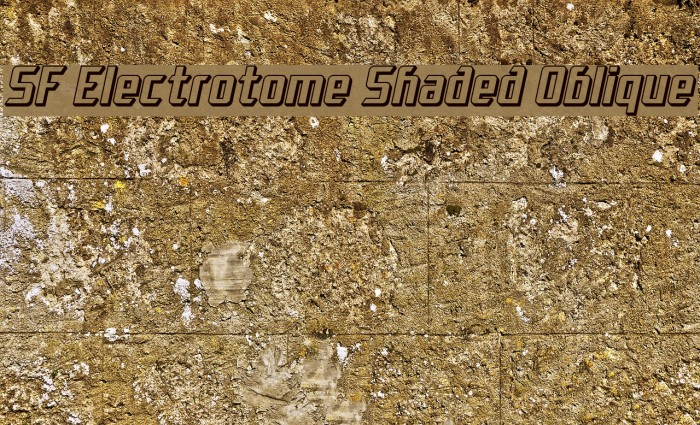 SF Electrotome Shaded Oblique Font examples