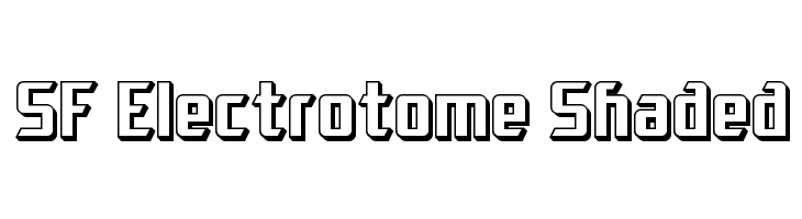 SF Electrotome Shaded Шрифта