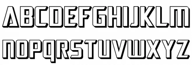 SF Electrotome Shaded フォント 大文字