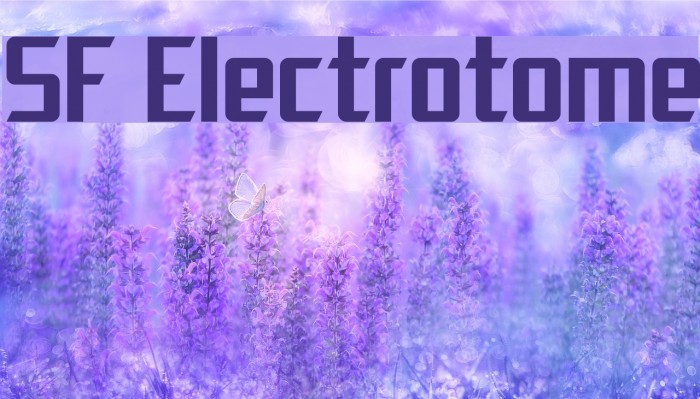 SF Electrotome Font examples