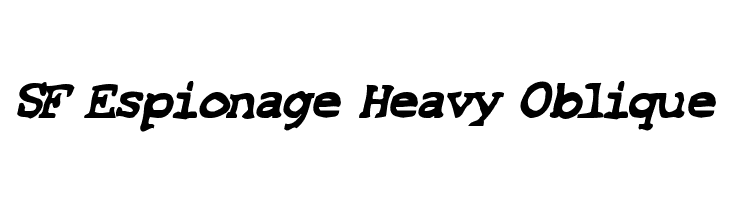 SF Espionage Heavy Oblique  Free Fonts Download
