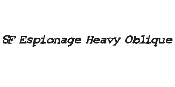 SF Espionage Heavy Oblique Logo