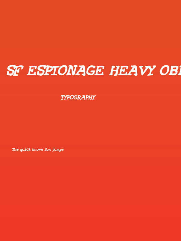 SF Espionage Heavy Oblique Poster