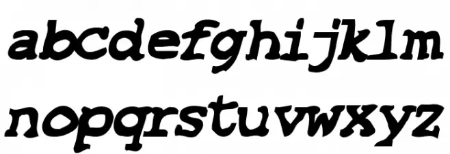 SF Espionage Heavy Oblique خط أحرف صغيرة