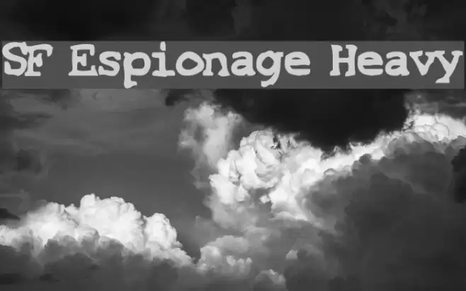 SF Espionage Heavy フォント examples