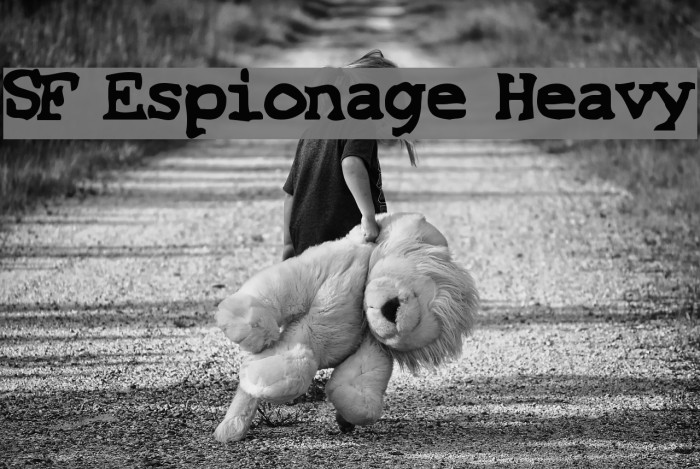 SF Espionage Heavy Font examples