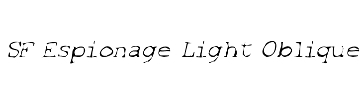 SF Espionage Light Oblique  フリーフォントのダウンロード