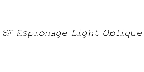 SF Espionage Light Oblique Logo