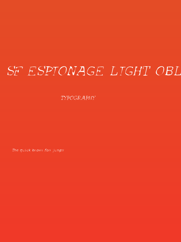 SF Espionage Light Oblique Poster