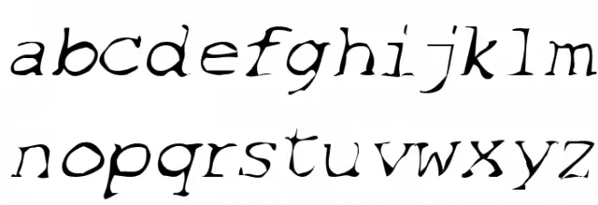 SF Espionage Light Oblique Schriftart Kleinbuchstaben
