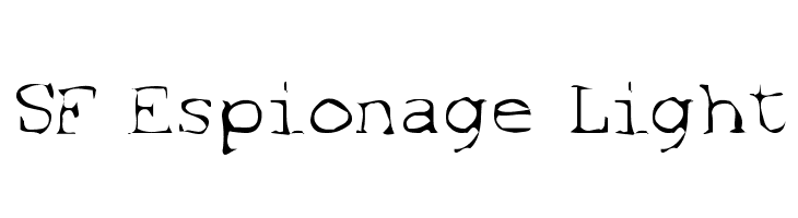 SF Espionage Light Schriftart