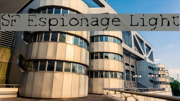 SF Espionage Light フォント examples
