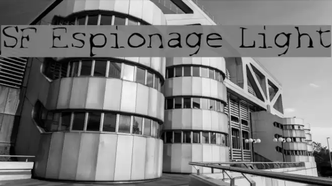 SF Espionage Light Schriftart examples