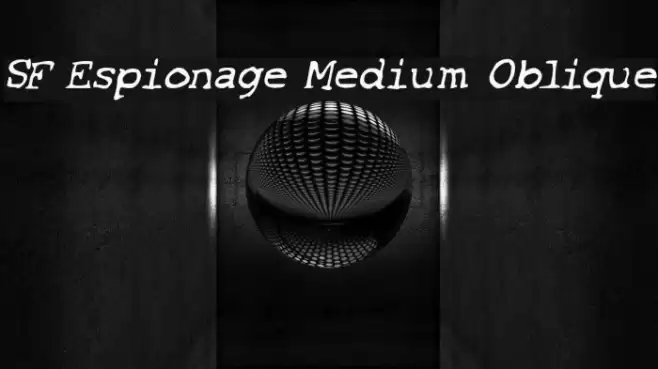 SF Espionage Medium Oblique Schriftart examples