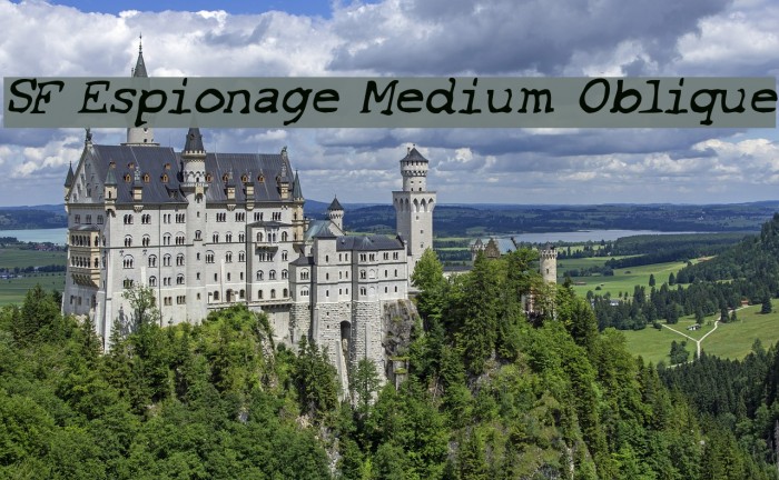 SF Espionage Medium Oblique Font examples