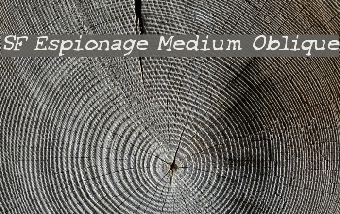 SF Espionage Medium Oblique Font examples