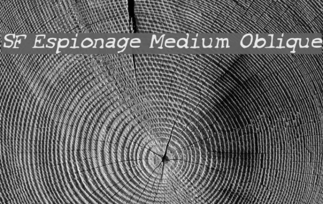 SF Espionage Medium Oblique Schriftart examples