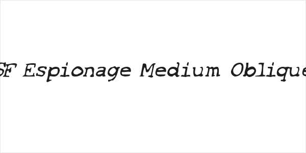 SF Espionage Medium Oblique Logo