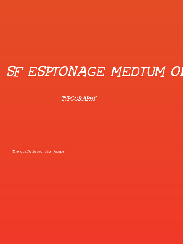 SF Espionage Medium Oblique Poster