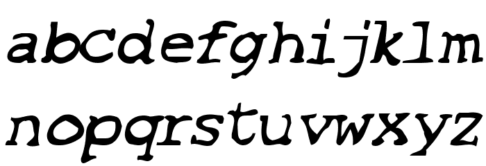 SF Espionage Medium Oblique Font LOWERCASE