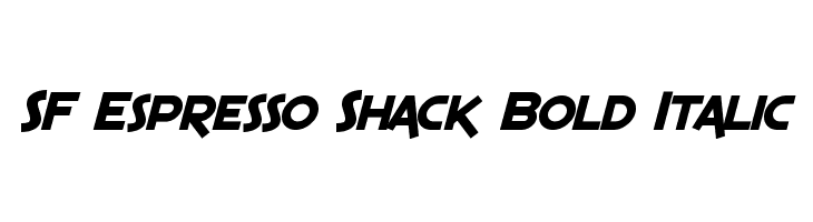 SF Espresso Shack Bold Italic  नि: शुल्क फ़ॉन्ट्स डाउनलोड