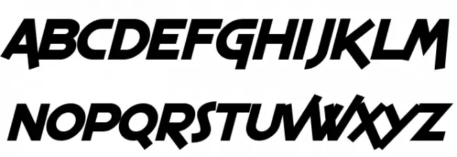 SF Espresso Shack Bold Italic Caratteri MAIUSCOLE