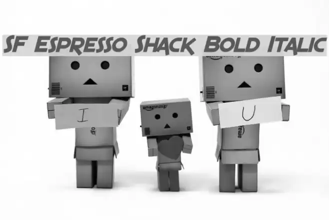 SF Espresso Shack Bold Italic Font examples