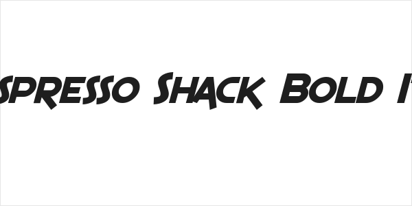 SF Espresso Shack Bold Italic Logo
