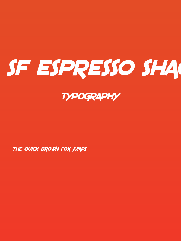 SF Espresso Shack Bold Italic Poster