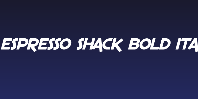 SF Espresso Shack Bold Italic Social Header