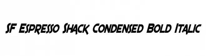 SF Espresso Shack Condensed Bold Italic 