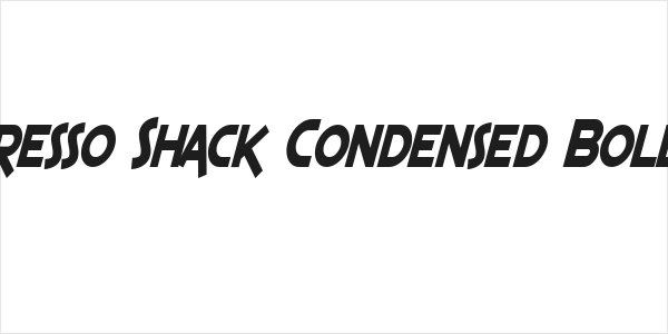 SF Espresso Shack Condensed Bold Italic Logo