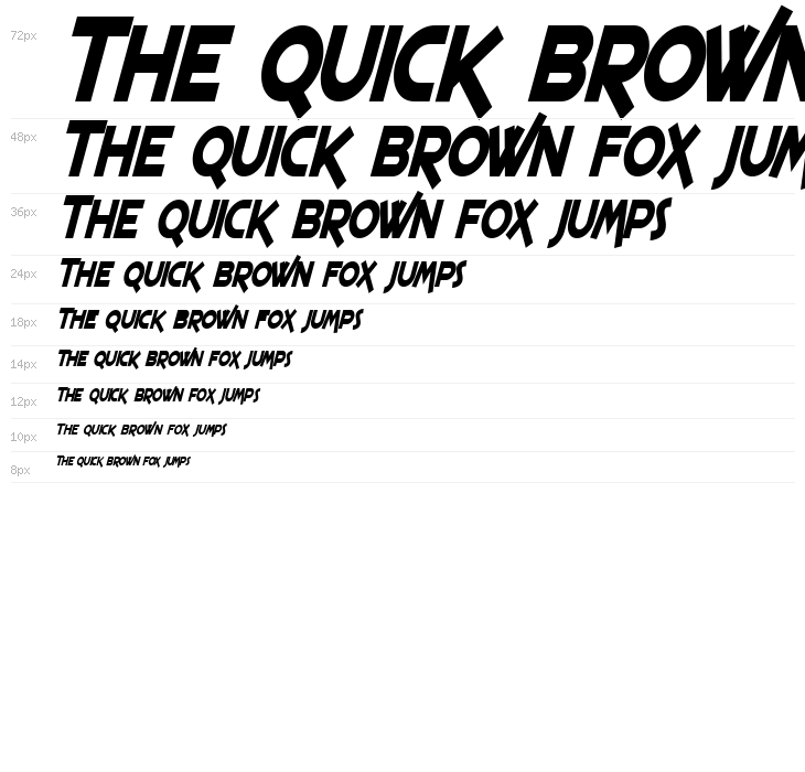 SF Espresso Shack Condensed Bold Italic Waterfall