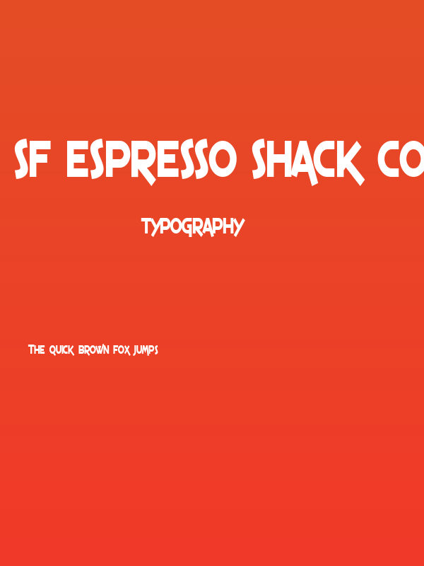SF Espresso Shack Condensed Bold Poster