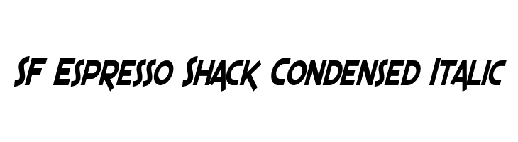 SF Espresso Shack Condensed Italic Font