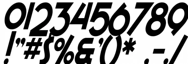 SF Espresso Shack Condensed Italic フォント その他の文字