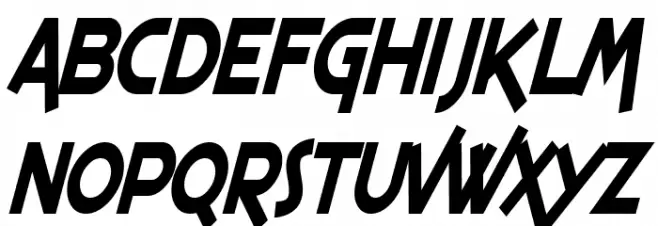 SF Espresso Shack Condensed Italic Schriftart Groß
