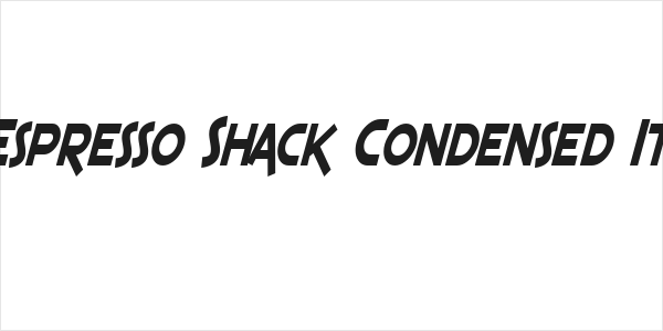 SF Espresso Shack Condensed Italic Logo