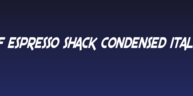 SF Espresso Shack Condensed Italic Social Header