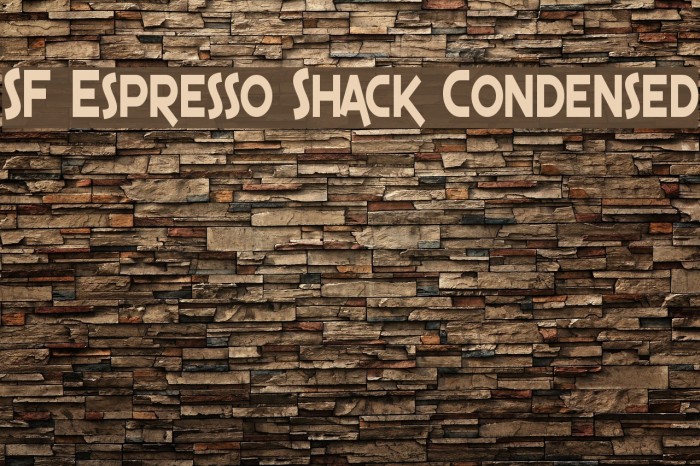 SF Espresso Shack Condensed Font examples