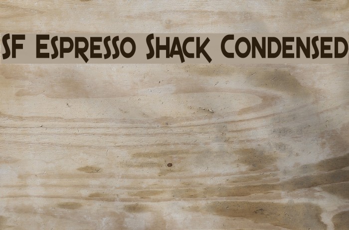 SF Espresso Shack Condensed Font examples